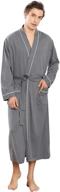 yimanie men's cotton bathrobe - lightweight sleepwear for lounge and comfort logo