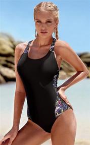 img 2 attached to One Piece Athletic Lap Swimming Competition Racing Swimsuit for Women - BeautyIN Swimwear