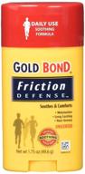 🔒 gold bond friction defense stick unscented - 1.75 oz (pack of 3) | prevent chafing and skin irritation with quality formula logo