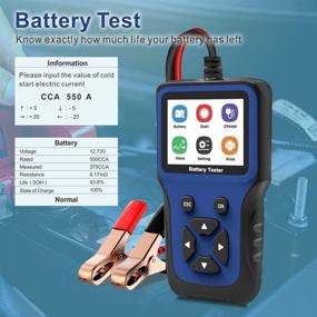 img 2 attached to 🚗 12V Car Battery Tester 100-2000 CCA Load Tester for Cranking and Charging Systems - Panlong SUV Light Truck Analyzer