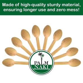 img 2 attached to 🌱 Discover the Sustainable Choice: Palm Naki Bamboo Cutlery (40 Count) - Eco-Friendly, Compostable and Biodegradable Disposable Dinnerware Spoons