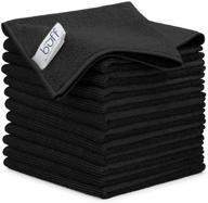 🧽 buff pro 12x12 black microfiber cleaning cloths - 12 pack, premium towels for glass, kitchens, bathrooms, automotive & more! logo