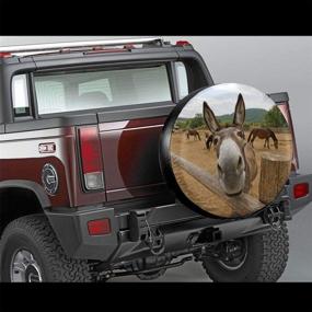 img 3 attached to 🐴 Foruidea Funny Donkey Spare Tire Cover: Waterproof Dust-Proof UV Sun Wheel Tire Cover, Ideal for Jeep, Trailer, RV, SUV, and Various Vehicles (14, 15, 16, 17 Inch)