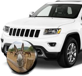 img 1 attached to 🐴 Foruidea Funny Donkey Spare Tire Cover: Waterproof Dust-Proof UV Sun Wheel Tire Cover, Ideal for Jeep, Trailer, RV, SUV, and Various Vehicles (14, 15, 16, 17 Inch)