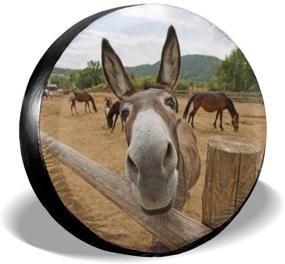 img 4 attached to 🐴 Foruidea Funny Donkey Spare Tire Cover: Waterproof Dust-Proof UV Sun Wheel Tire Cover, Ideal for Jeep, Trailer, RV, SUV, and Various Vehicles (14, 15, 16, 17 Inch)