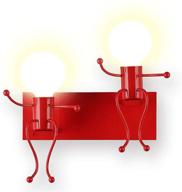 southpo led wall light fixtures creative cartoon staggered little people wall lamps bedroom living room modern decor metal bedside lamp children gift mini wall sconces lighting 2×e26 (red логотип