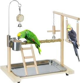img 4 attached to Edudif Playground Parakeet Cockatiel Playstand