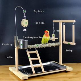 img 1 attached to Edudif Playground Parakeet Cockatiel Playstand
