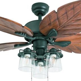 img 3 attached to Prominence Home Caspian Sea Tropical Ceiling Fan, 52-Inch, Dark Cherry Hand Carved Wood, Aged Bronze Finish