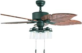 img 1 attached to Prominence Home Caspian Sea Tropical Ceiling Fan, 52-Inch, Dark Cherry Hand Carved Wood, Aged Bronze Finish