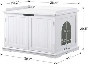 img 1 attached to Unipaws Stylish Cat Washroom Storage Bench, Litter Box Cover with Durable Wooden Structure, Ample Storage, Easy Assembly, Fits Most Litter Boxes