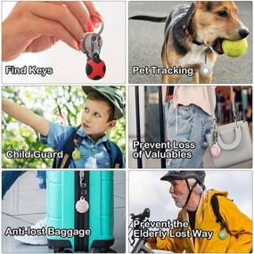 img 1 attached to 🔒 Waterproof Silicone Case with Keychain Ring for Apple AirTag - Anti-Scratch Protective Tracker Cover Compatible with 2021 AirTags for Pets, Keys, Luggage, Backpacks (Black)