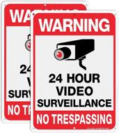 video surveillance trespassing reflective warning logo