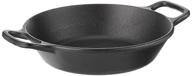 🍳 lodge cast iron round pan: 8 inch black skillet for versatile cooking logo