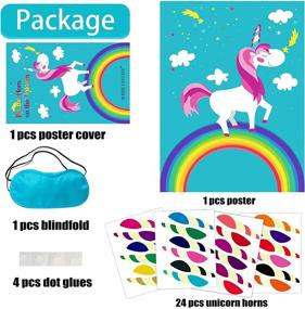 img 3 attached to 🎉 Kids Birthday Party Games: Pin The Tail on The Unicorn Horn, First Birthday Party Games, Unicorn Games and Supplies for Kids Unicorn Birthday Party