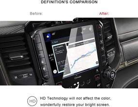 img 1 attached to 📱 Премиумное закаленное стекло HD Clear для экрана для автомобиля Dodge Ram 1500 Uconnect Touchscreen (8.4 дюйма) 2019-2020 года - Пленка, устойчивая к царапинам, с высокой четкостью