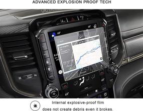 img 2 attached to 📱 Премиумное закаленное стекло HD Clear для экрана для автомобиля Dodge Ram 1500 Uconnect Touchscreen (8.4 дюйма) 2019-2020 года - Пленка, устойчивая к царапинам, с высокой четкостью