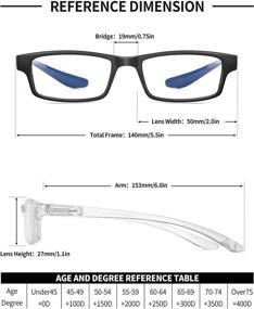 img 3 attached to 👓 BLS 4-Pack Blue Light Blocking Reading Glasses with Fashionable Neck Hanging Design - Anti-UV Ray, Eye Strain, and Glare Protection for Women and Men