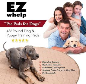 img 3 attached to 🐶 EZwhelp Round Pee Pads for Dogs - Washable & Reusable Puppy Training Pads - Waterproof Dog Mat for Sanitary Potty Training - Pet Essentials