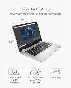 img 2 attached to HP Chromebook x360 14a 2-in-1 Laptop, Intel Pentium Silver N5000 Processor, 4 GB RAM, 64 GB eMMC, 14-inch HD Display, Chrome OS with Webcam & Dual Mics, Work, Play, Extended Battery Life (14a-ca0022nr, 2021)