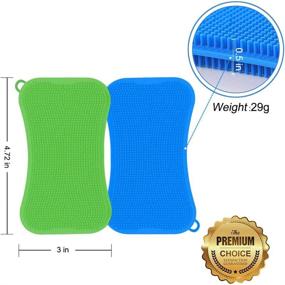 img 2 attached to INHCH Silicone Sponge Dish Brush: Premium Kitchen Gadget for Effective Silicone Scrubbing and Dish Cleaning