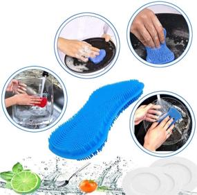 img 1 attached to INHCH Silicone Sponge Dish Brush: Premium Kitchen Gadget for Effective Silicone Scrubbing and Dish Cleaning