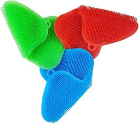 img 4 attached to INHCH Silicone Sponge Dish Brush: Premium Kitchen Gadget for Effective Silicone Scrubbing and Dish Cleaning