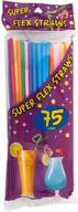 lami 75 super flex straws: assorted colors for flexible sipping experience logo