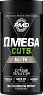 💪 pmd sports omega cuts elite: advanced fat loss & muscle definition formula - omega fatty acids, mct's, and cla - keto friendly for women and men - stimulant free (180 softgels) logo