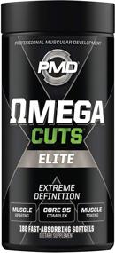 img 4 attached to 💪 PMD Sports Omega Cuts Elite: Advanced Fat Loss & Muscle Definition Formula - Omega Fatty Acids, MCT's, and CLA - Keto Friendly for Women and Men - Stimulant Free (180 Softgels)