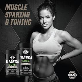img 2 attached to 💪 PMD Sports Omega Cuts Elite: Advanced Fat Loss & Muscle Definition Formula - Omega Fatty Acids, MCT's, and CLA - Keto Friendly for Women and Men - Stimulant Free (180 Softgels)