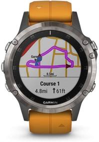 img 3 attached to 🍊 Renewed Garmin Fenix 5 Plus Titanium Smartwatch: Multisport GPS, Color TOPO Maps, Heart Rate Monitoring, Music & Garmin Pay - Orange