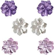 🌸 stunning onlyjump bohemia flower stud earrings - must-have lightweight chic resin floral statement jewelry for women and girls! logo