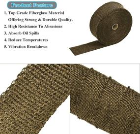 img 3 attached to Enhance Performance with AeroBon Titanium Exhaust Heat Wrap Kit & Locking Ties