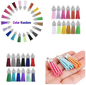 img 2 attached to 🌈 Premium Juanya 90-Piece Acrylic Transparent Discs & Heart Keychain Blanks Set: DIY Crafts & Jewelry Making Kit with Colourful Tassel Pendants & Key Rings