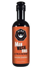 img 4 attached to 🧴 GIBS 3 in 1 Body Wash for Men with Tea Tree Oil - Beard, Hair Moisturizing, and Cleansing Liquid Body Wash (Available in 3 Sizes)