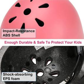 img 3 attached to 🚲 KAMUGO Kids Adjustable Bike Helmet | Toddler to Teen, Unisex Multi-Sports Helmet for Cycling, Skating, and Scooting | 2 Size Options