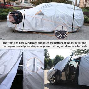 img 3 attached to 🚗 Andykuang SUV Car Cover for Automobiles - Waterproof All Weather Outdoor Cover - Full Exterior Protection from Rain, Sun, and UV - Zipper Closure - Universal Fit for SUVs (176"-193")