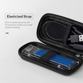 img 3 attached to ORICO Portable Hard Drive Case for M.2 NVMe/SATA Enclosure, Shockproof EVA Carrying Case for SD Memory Cards, Charger, Data Cable, Earphone and More - M.2PH01