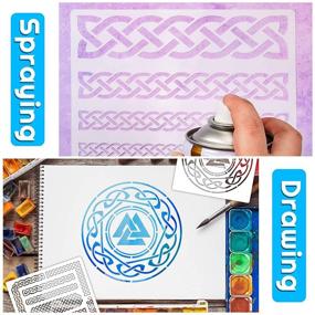 img 2 attached to Versatile Viking Celtic Knot Stencils: Enhance Scrapbooking, Drawing, Tracing, DIY Décor