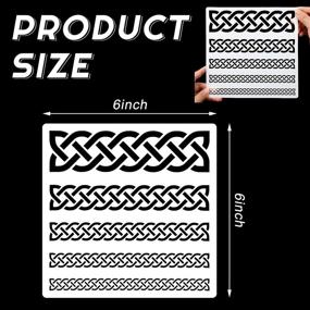 img 3 attached to Versatile Viking Celtic Knot Stencils: Enhance Scrapbooking, Drawing, Tracing, DIY Décor