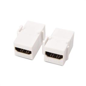 img 3 attached to 🔌 Кабельные материалы 2 штуки HDMI клавишный вставка - улучшенный с золотистым покрытием для оптимальной производительности