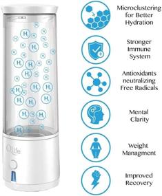 img 3 attached to Qlife Q-Cup Hydrogen Water Generator: Advanced SPE/PEM Membrane Technology + Titanium Plates for Best Portable Molecular Hydrogen Cup (White)