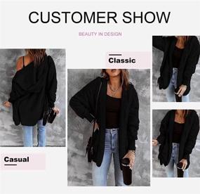 img 1 attached to Dokotoo Women's Hooded Cardigan 🧥 Sweater Outwear for Coats, Jackets & Vests
