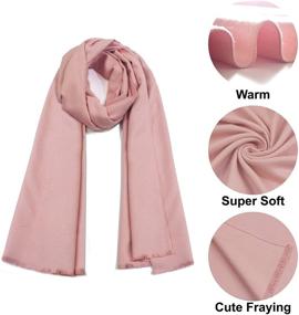 img 2 attached to Womens Pashmina Scarves in Various Colors - Fashionable Women's Accessories for Scarves & Wraps