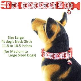 img 3 attached to 🎅 Bolbove Christmas Santa Collar with Bell for Medium to Large Dogs - Ideal for Festive Pet Fashion