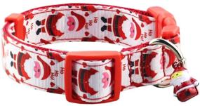 img 4 attached to 🎅 Bolbove Christmas Santa Collar with Bell for Medium to Large Dogs - Ideal for Festive Pet Fashion