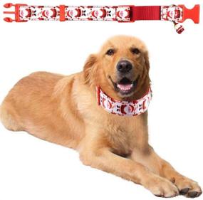 img 2 attached to 🎅 Bolbove Christmas Santa Collar with Bell for Medium to Large Dogs - Ideal for Festive Pet Fashion