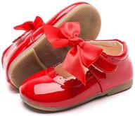 👶 e-fak baby girls mary jane flats with bowknot - non-slip toddler first birthday outfit - girl first walkers - princess wedding dress shoes logo