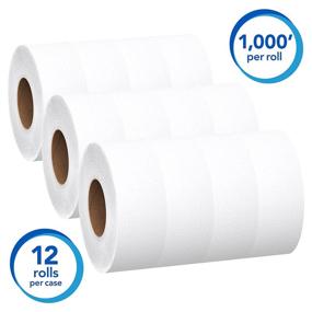 img 3 attached to 🧻 Scott Essential Jumbo Roll JR. Commercial Toilet Paper (67805), 100% Recycled Fiber, 2-PLY, White, 12 Rolls/Case, 1000' / Roll: High-Quality Eco-Friendly Toilet Paper Solution for Commercial Use